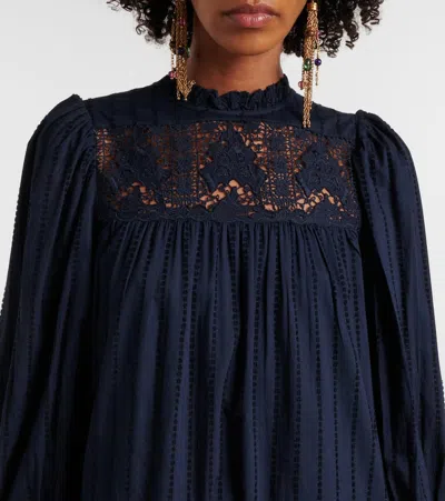 Ulla Johnson Amelie Lace And Cotton Midi Dress