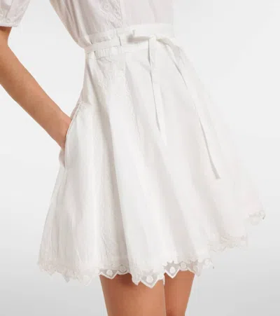 Ulla Johnson Camila Short Sleeve Mini Dress Pristine In White