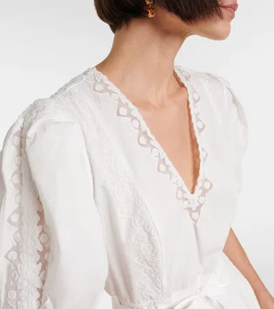 Ulla Johnson Camila Short Sleeve Mini Dress Pristine In White