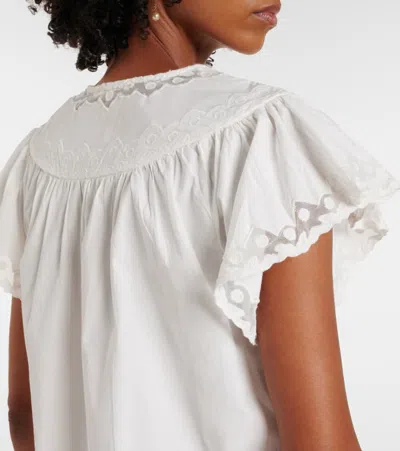 Ulla Johnson Effie Embroidered Cotton Top