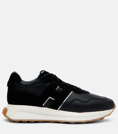 Hogan H641 Black Leather Sneakers