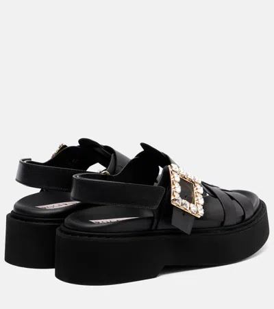 Roger Vivier Women Viv Rangers High Metal Sandal In Black
