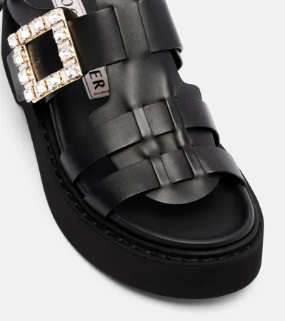 Roger Vivier Women Viv Rangers High Metal Sandal In Black