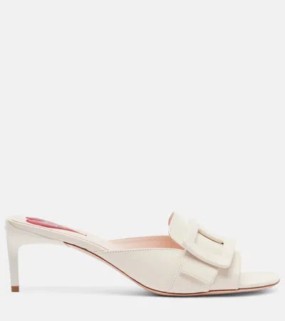 Roger Vivier Viv‘ Choc Leather Mules