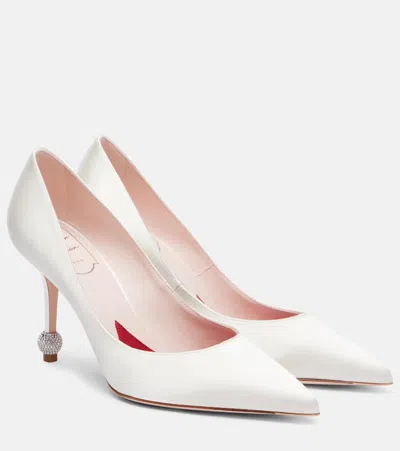 Roger Vivier Bridal Vivier Marlene Embellished Satin Pumps