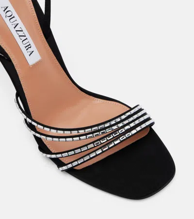 Aquazzura Sandali Mistica In Tessuto Decorato  Donna In Black