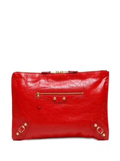 Pre-owned Balenciaga 2010-2024 Giant Envelope Clutch Bag In Red