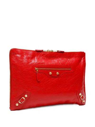 Pre-owned Balenciaga 2010-2024 Giant Envelope Clutch Bag In Red