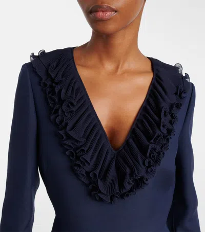 Valentino Crepe Couture Bow-detail Midi Dress