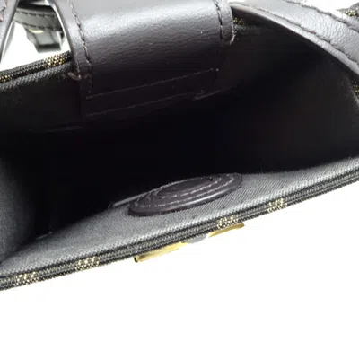 Pre-owned Fendi Brown Fabric Leather Pouch Shoulder Bag ()