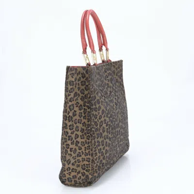 Pre-owned Fendi Brown Leather Canvas Shoulder Bag ()