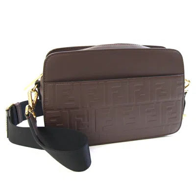 Pre-owned Fendi Zucca Brown Dark Brown Zucca Clutch Bag Shoulder Bag ()