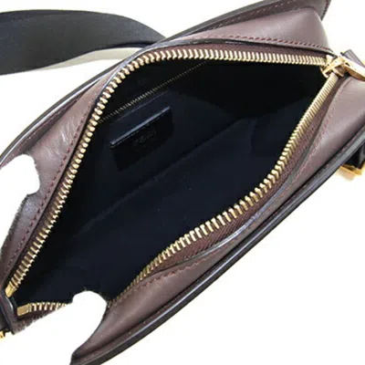Pre-owned Fendi Zucca Brown Dark Brown Zucca Clutch Bag Shoulder Bag ()