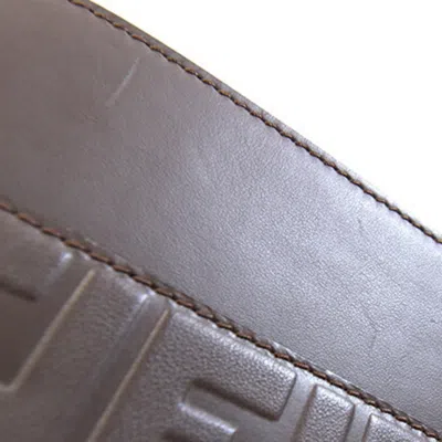 Pre-owned Fendi Zucca Brown Dark Brown Zucca Clutch Bag Shoulder Bag ()