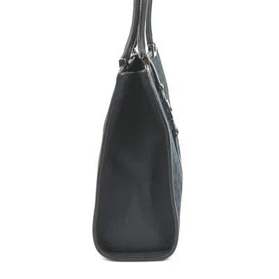 Pre-owned Gucci Black Gg Canvas Leather Shoulder Bag ()