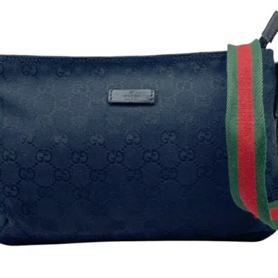 Pre-owned Gucci Black Gg Canvas Shoulder Bag ()