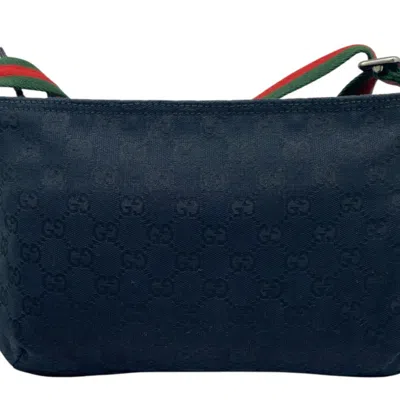 Pre-owned Gucci Black Gg Canvas Shoulder Bag ()