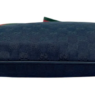 Pre-owned Gucci Black Gg Canvas Shoulder Bag ()