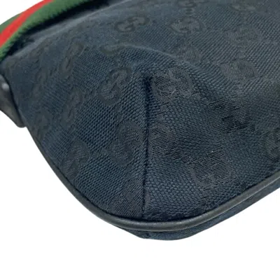 Pre-owned Gucci Black Gg Canvas Shoulder Bag ()