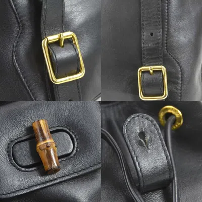 Pre-owned Gucci Black Leather Backpack ()