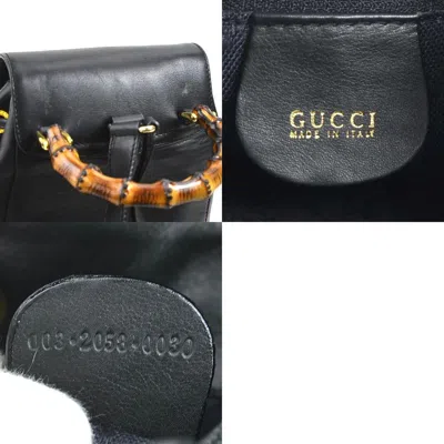 Pre-owned Gucci Black Leather Backpack ()