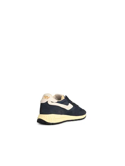 Autry Reelwind Low Suede And Shell Sneakers In Black