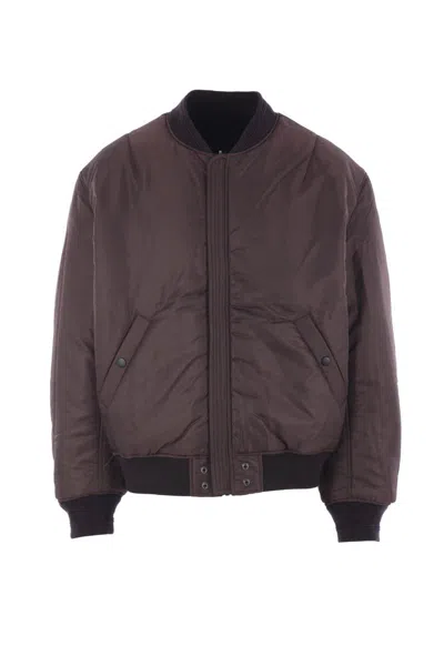 Diesel Classic Black Nylon Bomber Jacket With Zip And Side Pockets In Black