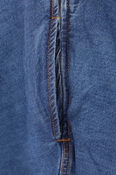 Alaïa Alaia Women Spiral Skirt In Denim In Blue