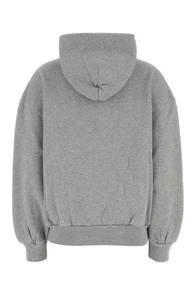 Balenciaga Grey Cotton Sweatshirt In Gray