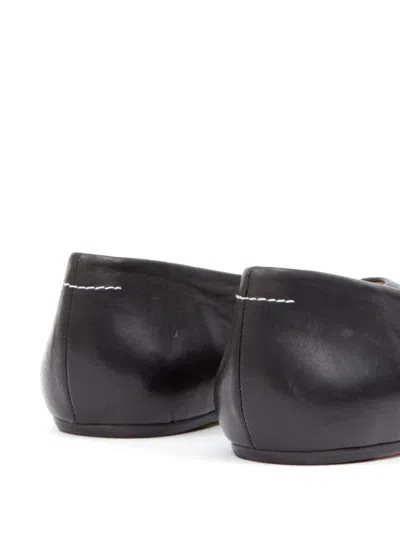 Mm6 Maison Margiela Leather Ballerina In Black