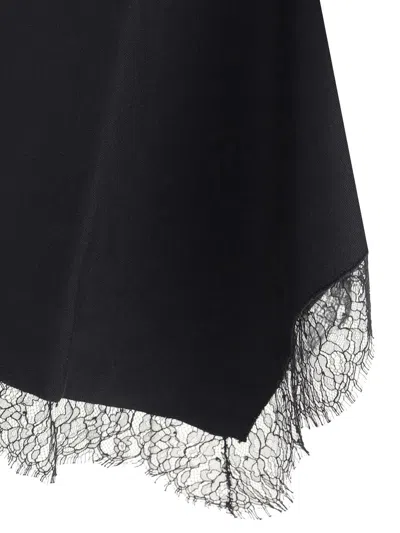 Alexander Mcqueen Women Asymmetric Midi Dress In Black