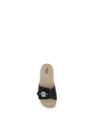 Balenciaga Scholl Flat Sandals In Multi