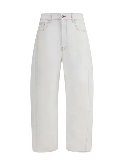 Givenchy White Denim Wide-leg Jeans In White