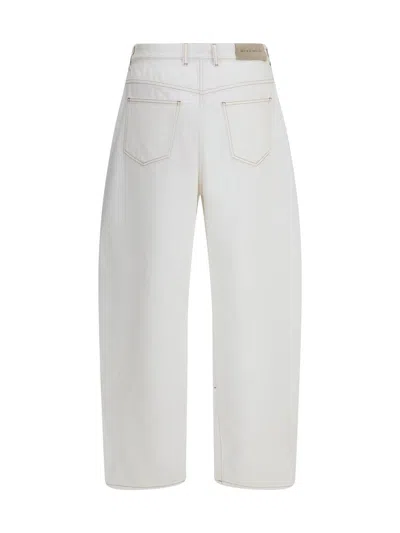 Givenchy White Denim Wide-leg Jeans In White