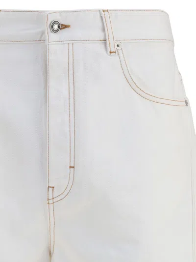 Givenchy White Denim Wide-leg Jeans In White