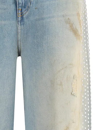 Golden Goose Journey Ws Melody Boyfriend Pant Cotton In Blue