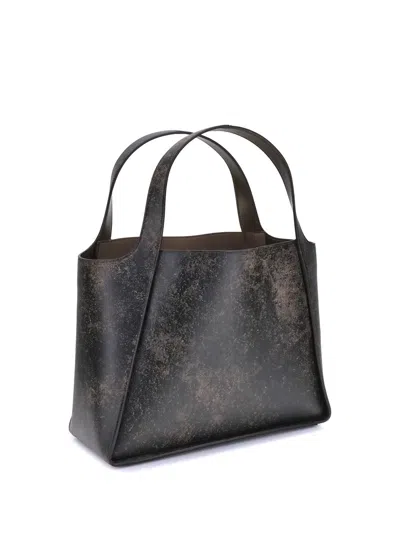 Stella Mccartney Aged Effect Tote Bag In Brown