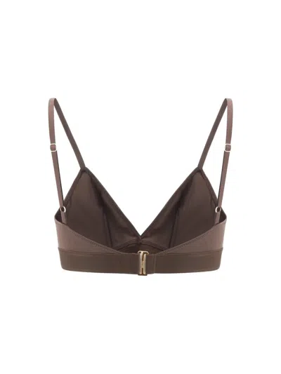 Tom Ford Triangle Bra Top In Brown