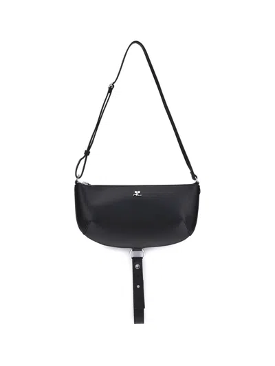 Courrèges Holy Eclipse Shoulder Bag In Black