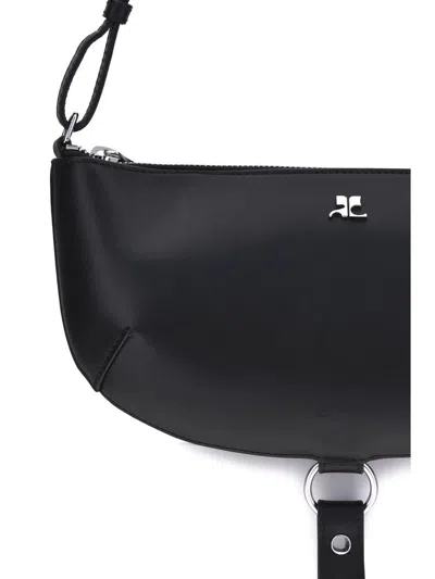 Courrèges Holy Eclipse Shoulder Bag In Black