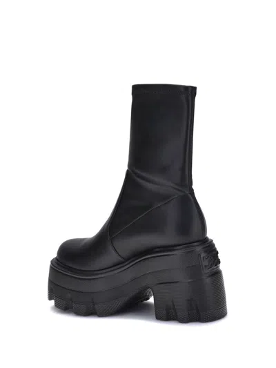 Casadei Faux Leather Ankle Boots