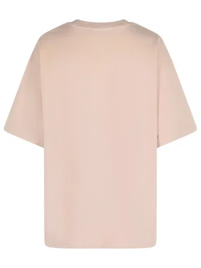 Acne Studios Crew Neck Graphic Print Oversized T-shirt In Pink