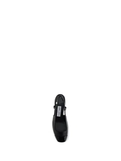 Jimmy Choo Patent Leather Pumps With Slingback And Decorative Button