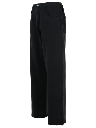 Mm6 Maison Margiela Black Cotton Track Pants