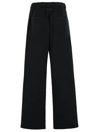Mm6 Maison Margiela Black Cotton Track Pants