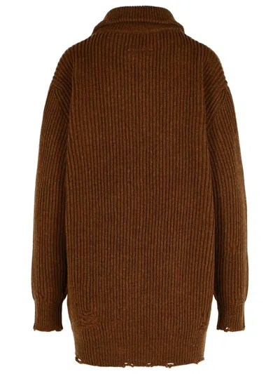 Mm6 Maison Margiela Mm6 By Maison Margiela Brown Virgin Wool Sweater