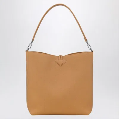 Longchamp M Le Roseau In Walnut Colour Hobo Bag