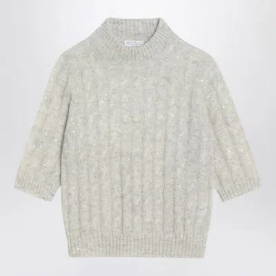Brunello Cucinelli Light Cable-knit Sweater In Blend