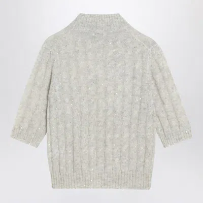 Brunello Cucinelli Light Cable-knit Sweater In Blend