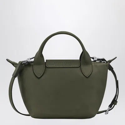 Longchamp Le Pilage Xtra Green Handbag With Adjustable And Removable Shoulder Strap And Embossed Logo On The F